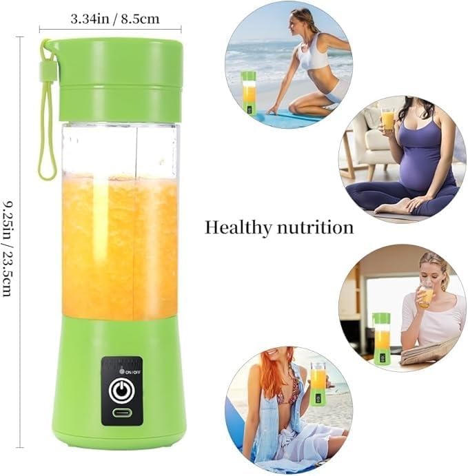 6 Blade USB Rechargeable Portable Juicer Blender – 380ml
