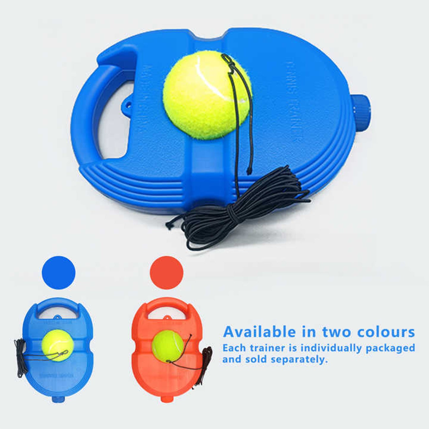 Tennis Trainer Rebound Ball Kit - Solo Practice Tool, Portable & Easy to Use for Tennis and Cricket | Trainer Rebound Ball with Rope Fill Sand Water