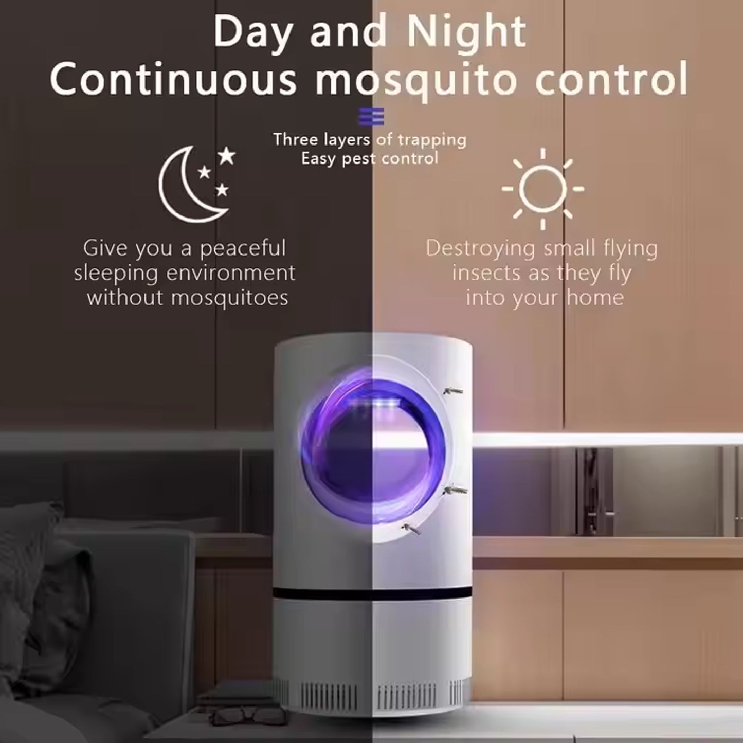 Electronic LED Mosquito Killer Lamp | Eco Friendly Indoor & Outdoor (Suction Trap)