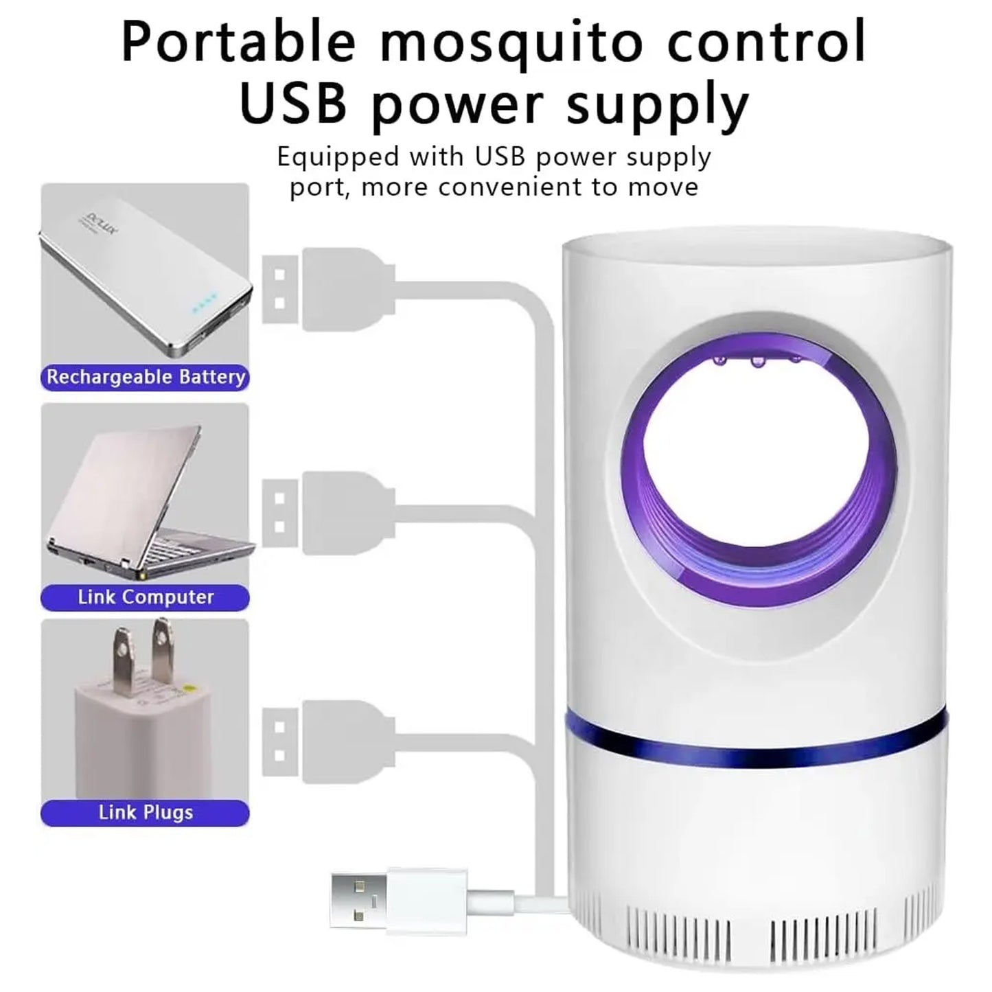 Electronic LED Mosquito Killer Lamp | Eco Friendly Indoor & Outdoor (Suction Trap)
