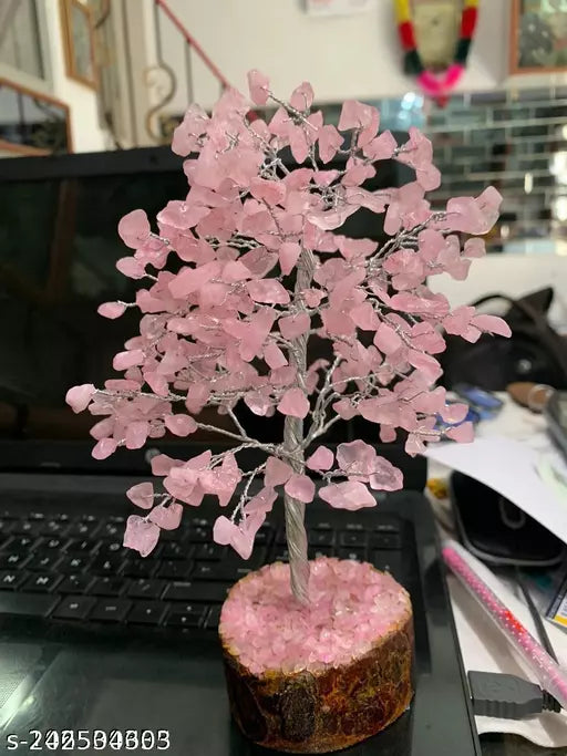 pink rose quartz tree ( 300 beads) Showpieces & Collectibles