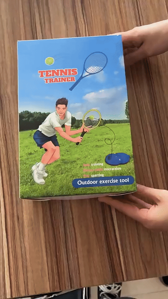 Tennis Trainer Rebound Ball Kit - Solo Practice Tool, Portable & Easy to Use for Tennis and Cricket | Trainer Rebound Ball with Rope Fill Sand Water