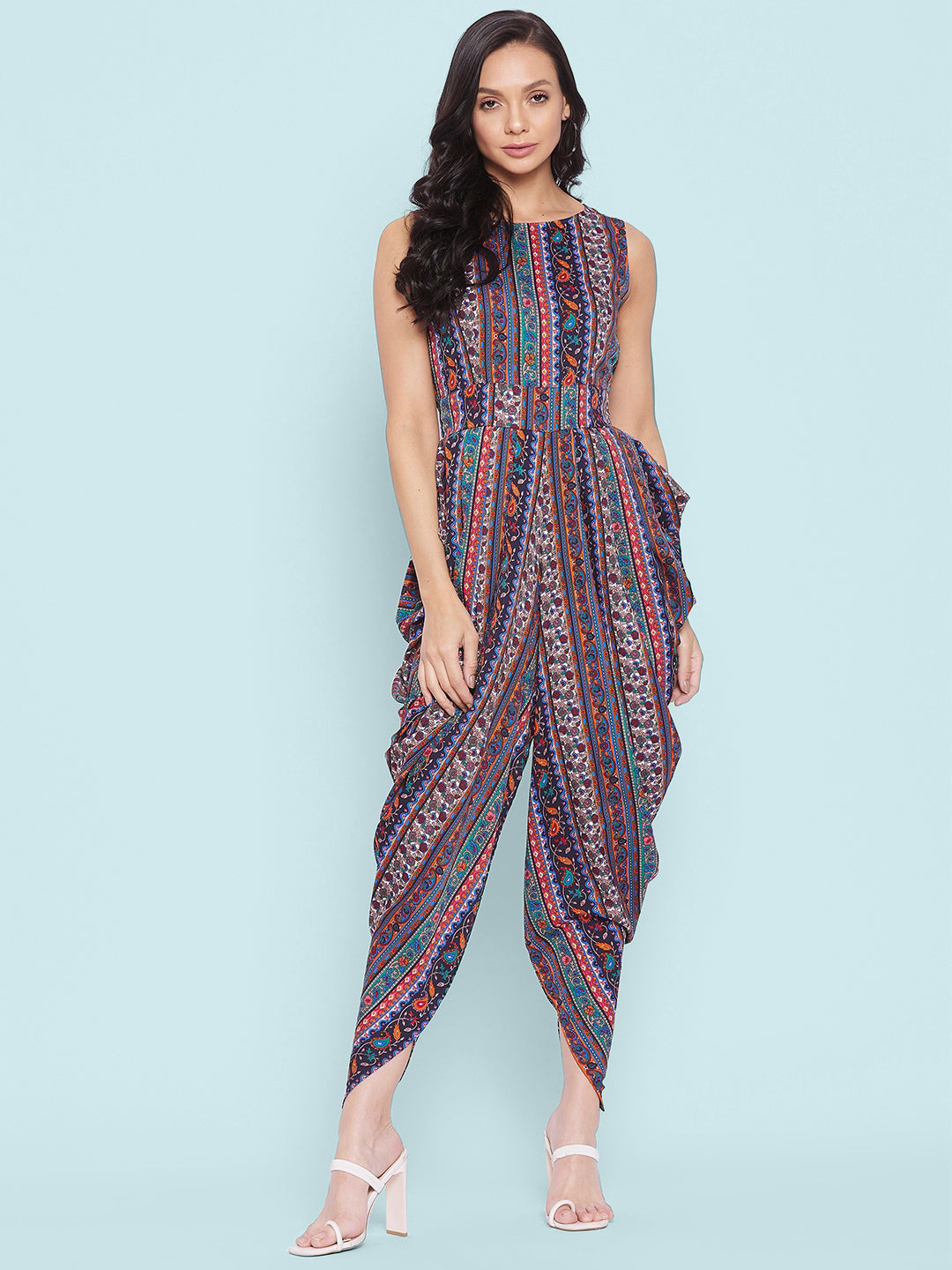 Fashionable Indo-Western style owl printed jumpsuits For Women & Girls