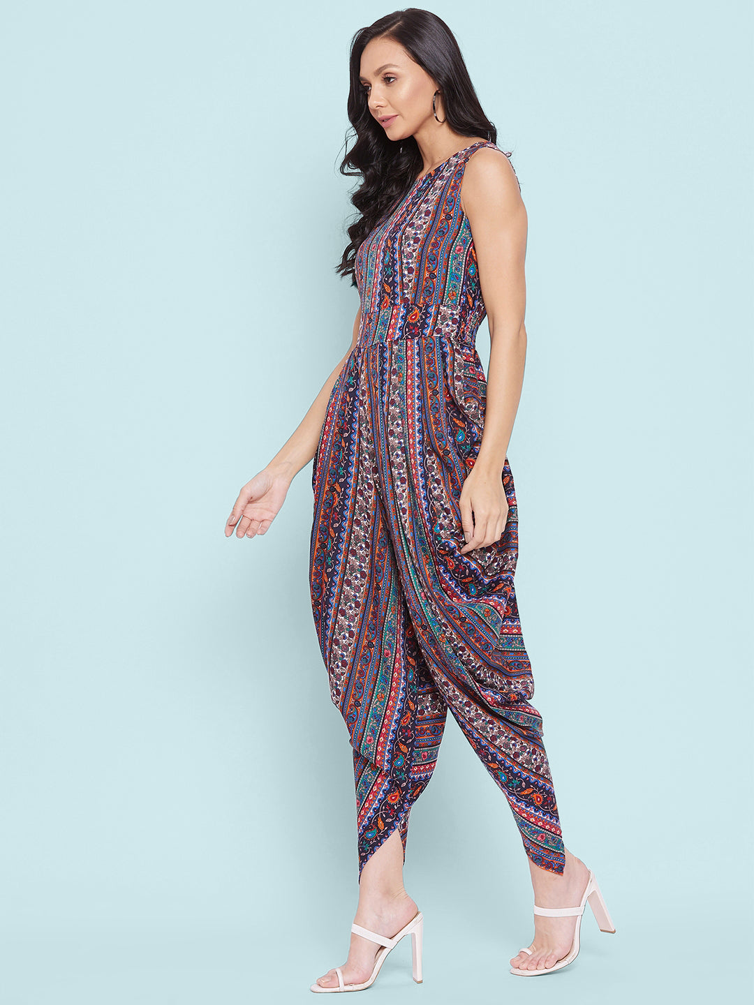 Fashionable Indo-Western style owl printed jumpsuits For Women & Girls