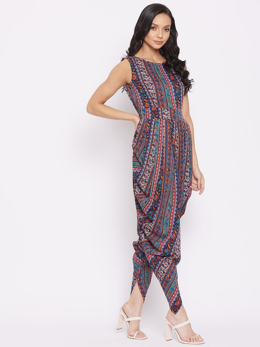 Fashionable Indo-Western style owl printed jumpsuits For Women & Girls