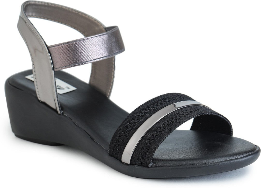 New Premium Quality Gun Metal Ladies Comfortable Wedges Sandal for Women's & Girl⭐