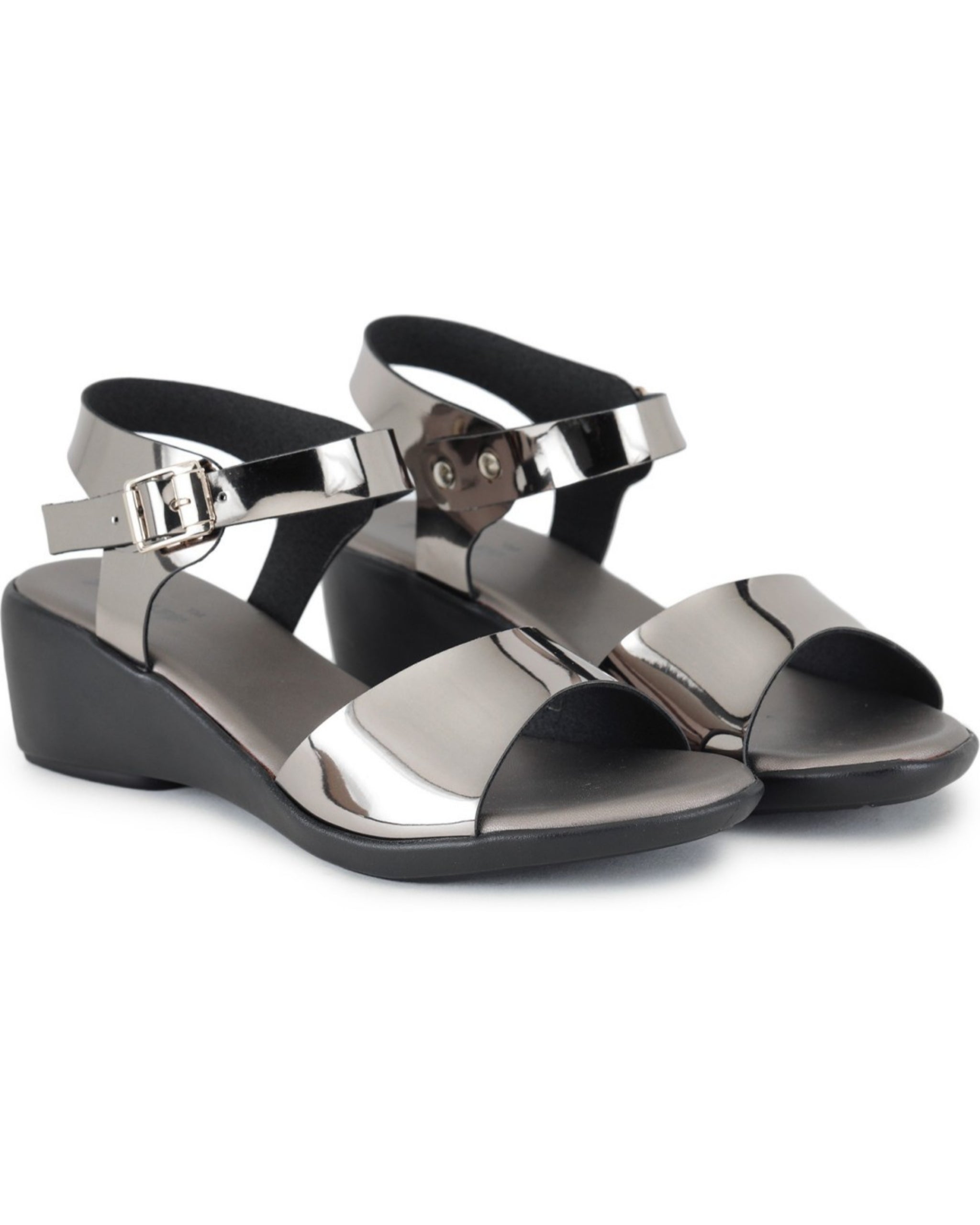 Premium Quality Gun Metal Ladies Comfortable Wedges Sandal for Women's & Girl⭐