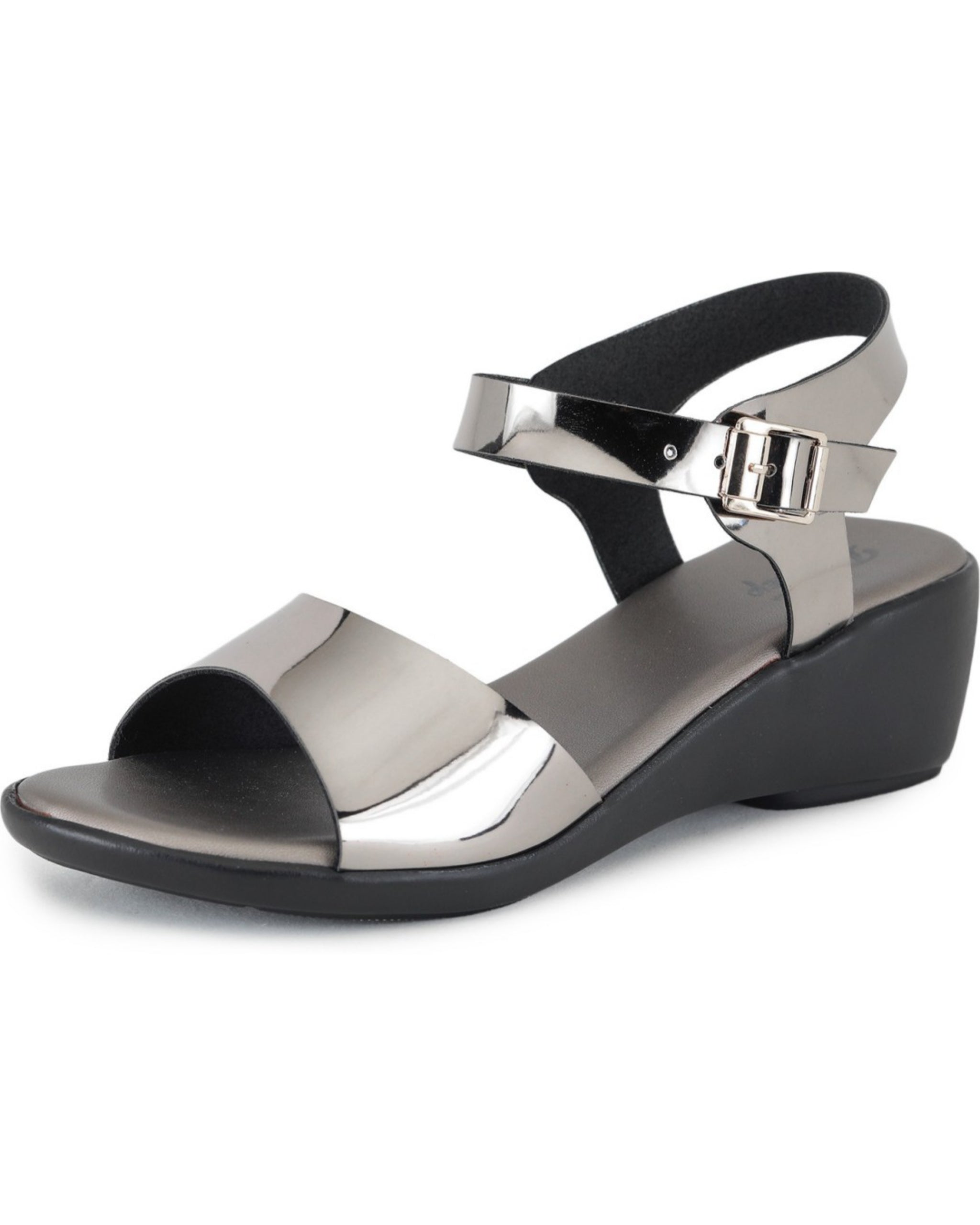 Premium Quality Gun Metal Ladies Comfortable Wedges Sandal for Women's & Girl⭐