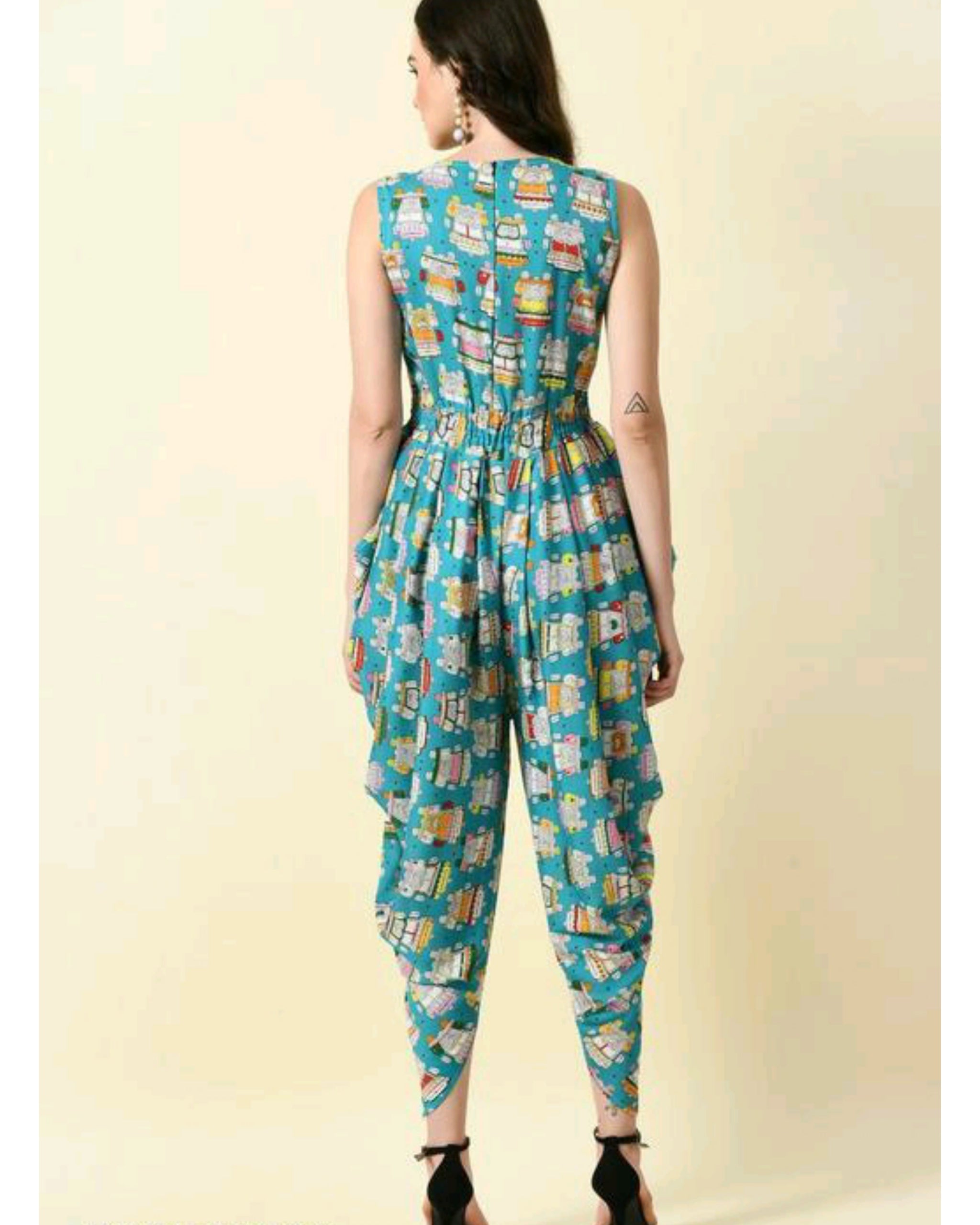 Best Selling Printed Dhoti Jumpsuit One Piece Dress For Girls & Women's, Attractive Prints