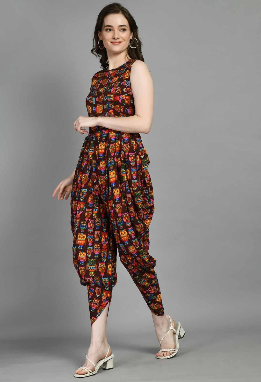 Latest Designs of Printed Dhoti Jumpsuit One Piece Dress For Women & Girls