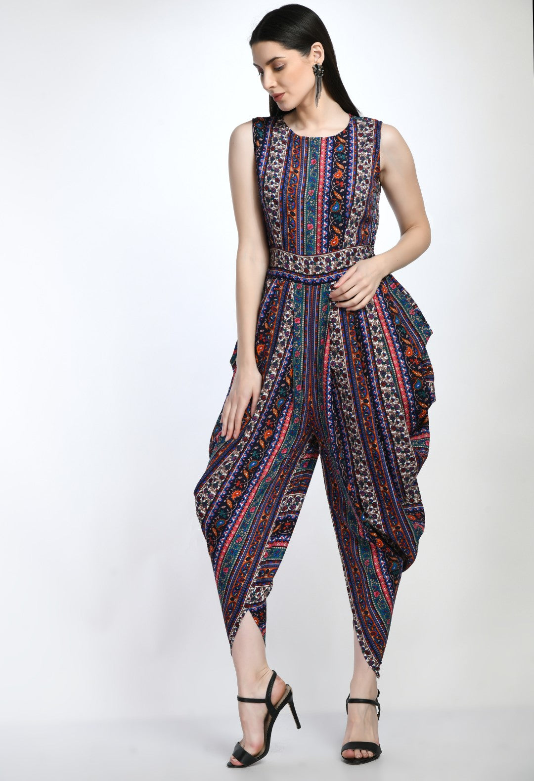 Fashionable Indo-Western style owl printed jumpsuits For Women & Girls