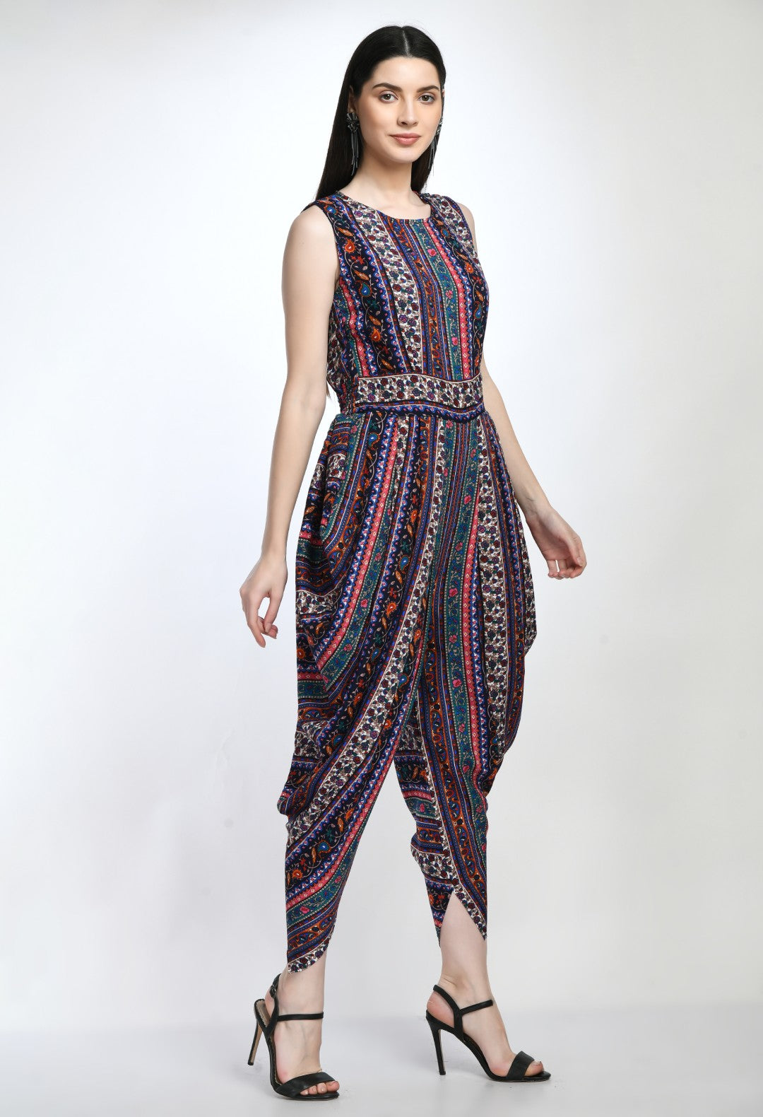 Fashionable Indo-Western style owl printed jumpsuits For Women & Girls