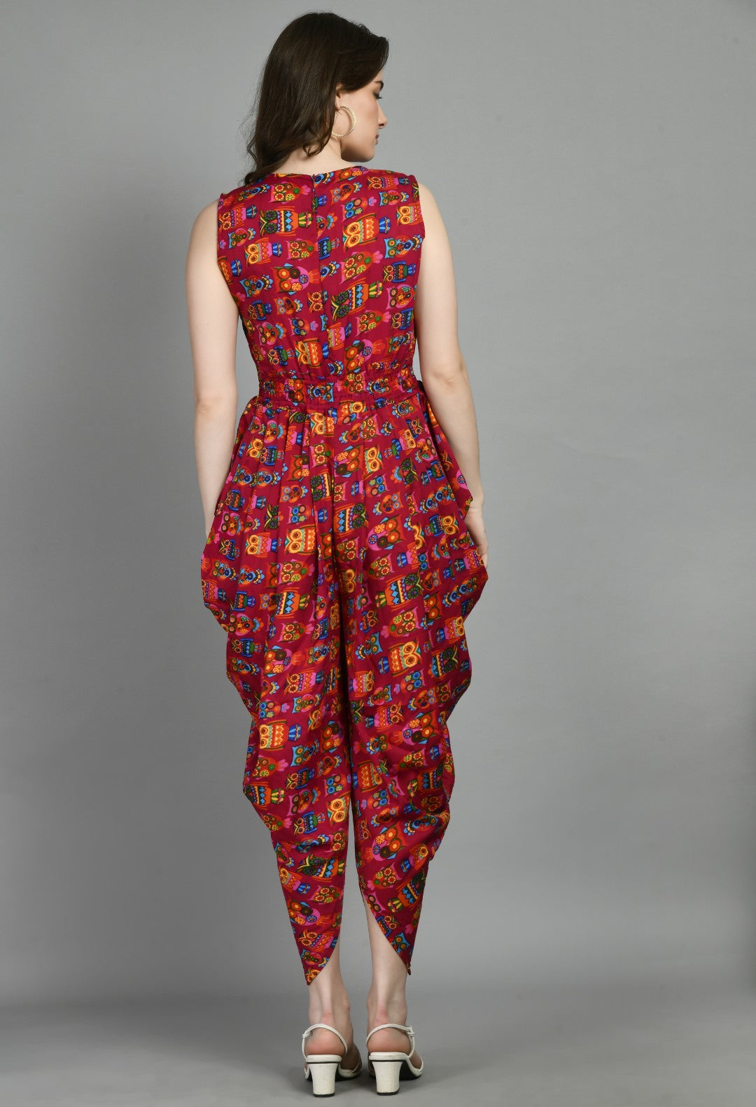 Latest Designs of Printed Dhoti Jumpsuit One Piece Dress For Women & Girls